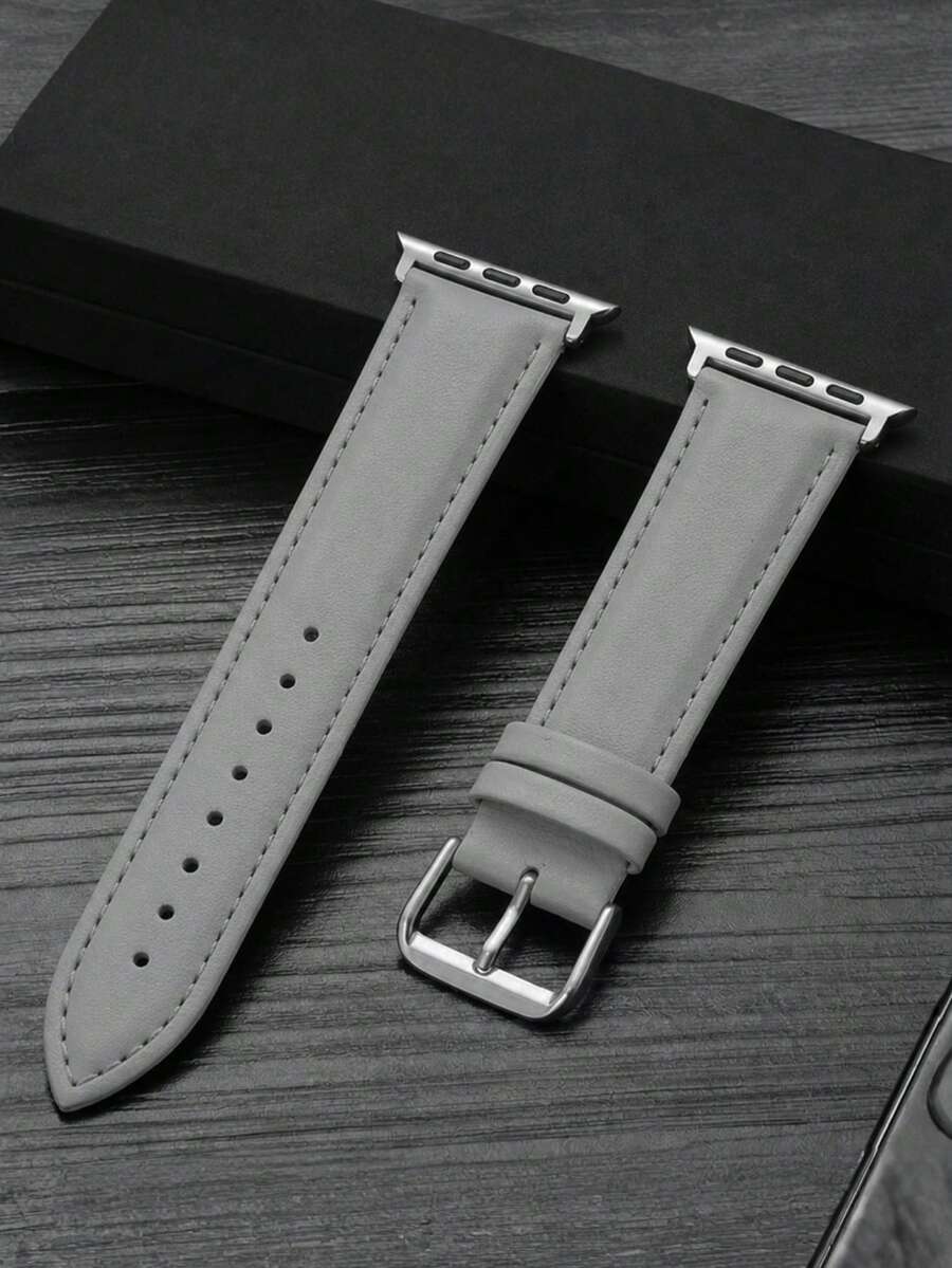1件經典灰色商務智慧手錶錶帶,優雅簡約,相容 38mm 40mm 41mm 42mm 44mm 45mm 46mm 49mm Series Ultra 11 10 9 8 7 SE3 6 5 4 3 2 1,時尚智慧手錶錶帶,手錶配件 - 灰色 - 查看 1