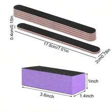 6PCS Nail File & Buffer Block Set, Nail Shaping, Filing & Polishing Manicure Tools - Multicolor - View 6