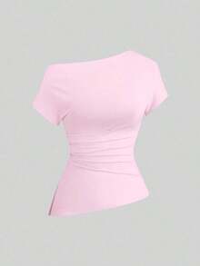 Sweetro Camiseta casual asimétrica y cómoda para mujer - Multicolor 4 - Ver 11