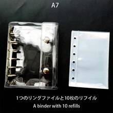 1 件 A6/A7/A8/M5 便携式透明活页夹、透明贴纸簿、封条簿、贴纸簿、照片收纳袋，可用作相册、预算计划簿、日记本、笔记本、办公用品 - 彩色 - 查看 22