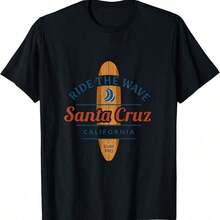 , Vintage Surfer T-Shirt - 黑色 - 查看 6