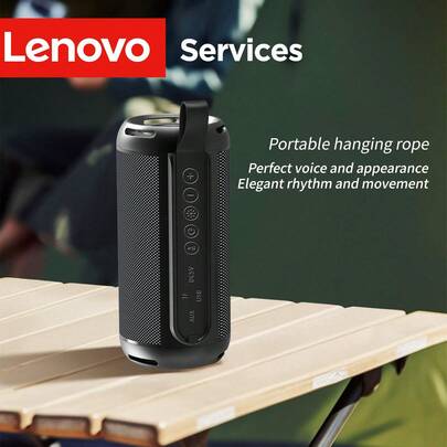 Lenovo 联想D02便携式蓝牙音箱 | 轻巧设计 | 无线连接稳定 | 超长续航 | 桌面娱乐音箱