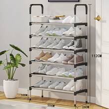 1 Multi-Layer Shoe Rack, Freestanding Shoe Rack, Easy To Assemble, Shoe Storage Rack For Rental Homes, Entryways, Hallways, Bedrooms, Bathrooms, Offices, Living Rooms - Black - View 6