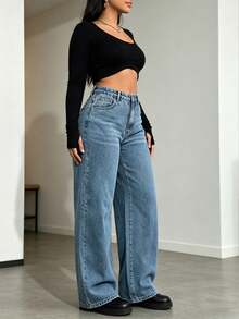 Baggy Jeans Mujer Mom Jeans Mujer Jeans Pantalon De Mezclilla Dama Pantalones De Mujer Pantalones Olgados Para Mujer Estilo Urbano - Pantalones vaqueros 2039-4 - Ver 2