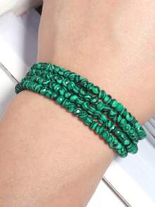 2*4mm Hạt đá tự nhiên màu xanh lục hình con công, đá quý tròn nhỏ được mài giác, thích hợp làm đồ trang sức, đồ thủ công DIY, vòng tay và vòng cổ. - Nhiều màu - Xem 8