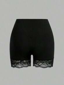 Conjunto de 2 Piezas de Leggings de Encaje en Contraste para Mujer Talla Grande, Verano - Multicolor - Ver 4