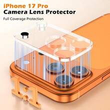 3pcs Camera Lens Protector Film, Compatible With Apple Phones, Waterproof, Anti-Fall, Anti-Shock, Anti-Scratch, Anti-Fingerprint, Full Coverage - Clear - View 5