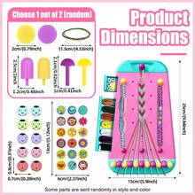 Kids DIY Weaving Craft Set, Includes Weaving Tool, Ropes, Beads, Stickers And Other Accessories. Can Weave Friendship Bracelets And Hairstyles, Enhances Hands-On Ability And Creativity. Perfect Handicraft Gift For Birthday Parties, Family Gatherings, Suitable For Children 6+ Years Old - Multicolor - View 10