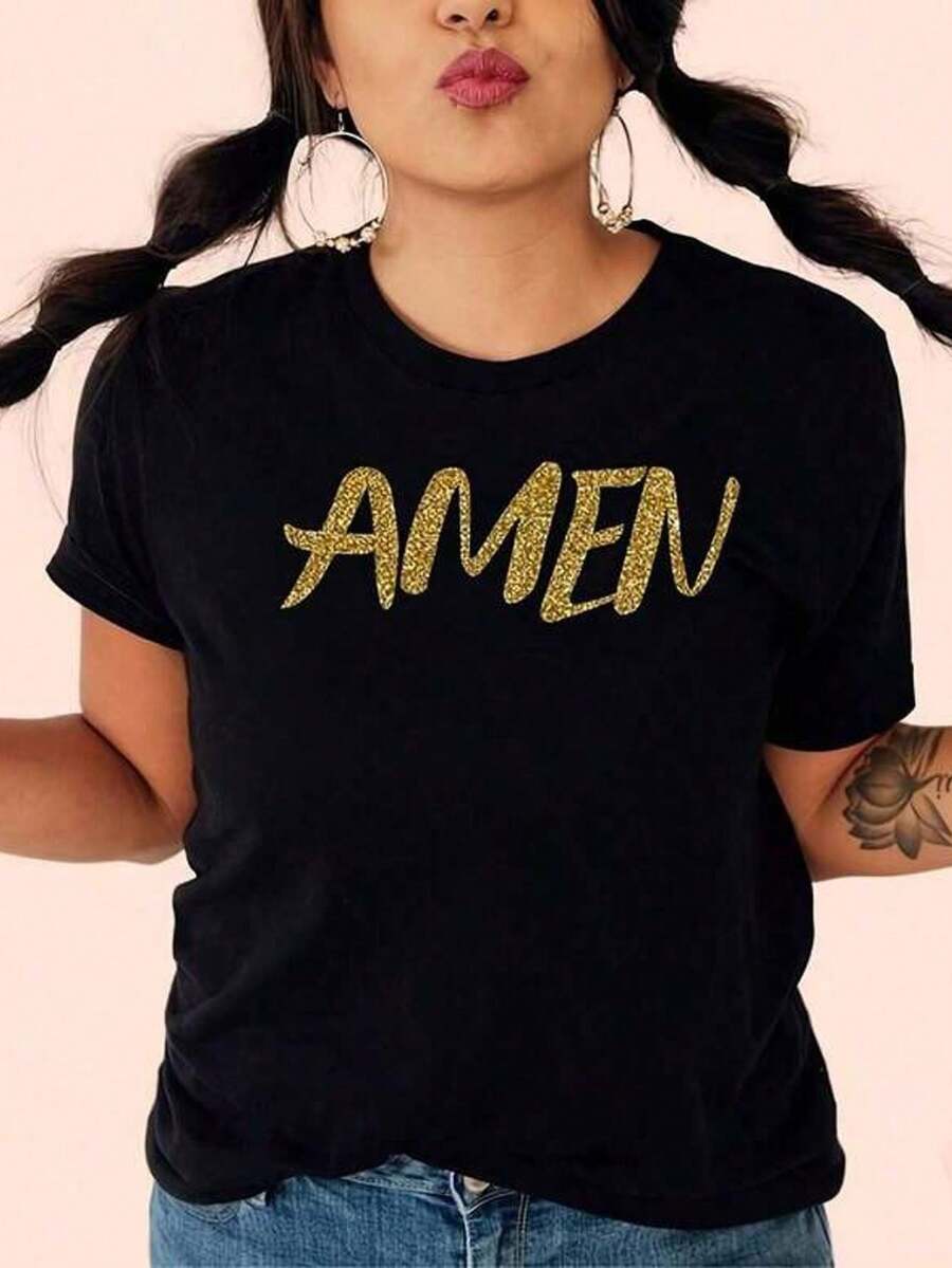 Nueva Camiseta Casual de Verano Golden A Cistian, Camiseta Gráfica Unisex de Algodón, 220g, 100% Algodón de Alta Densidad. Estampado de mariposas. Tallas unisex. Camiseta inspiradora de cuello redondo. Lindo y hermoso top de verano inspirado en el estilo Y2K, perfecto para actividades al aire libre, en casa, en el trabajo o para vestir en la calle. Camiseta casual, holgada para uso diario. - Camiseta unisex de algodón, estilo vintage urbano, de manga corta y cuello redondo.