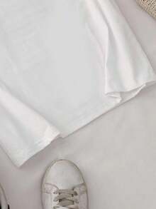 ComfortableCamiseta Casual de Manga Corta para Mujer - Divertido estampado "Mi Cama Me Llama", disponible en varios colores y tallas, tela suave y transpirable, cómoda para el uso diario en - Blanco - Ver 5