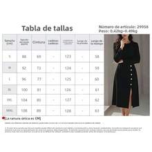Vestido largo de fiesta liso primavera 2026, ajustado con abertura elegante - Negro - Ver 3