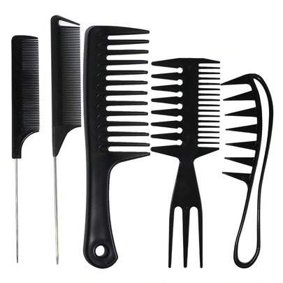 Men's Styling Comb And Brush Set - Includes Volumizing Brush For Pompadour, Slick Back, Faux Hawk, And Undercut Hairstyles