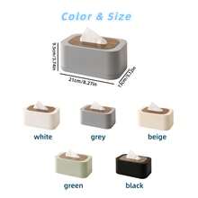 1pc Tissue Box Cover, Square Tissue Box Holder, Napkin Box, Tissue Box, Tissue Box Stand, Box-Shaped Dispenser, Suitable For Bathroom, Living Room, Office, Bedroom - View 9
