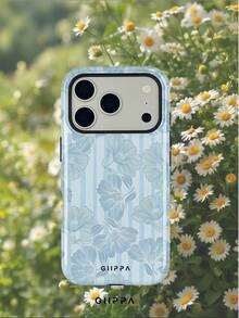 GIIPPA 1 Ốp lưng điện thoại màu xanh nhạt kẻ sọc với viền xanh nhạt và hồng, họa tiết hoa, phù hợp với điện thoại 17 Pro Max, 16 Pro Max, 15 Pro Max, 14 Pro Max, kiểu dáng Hàn Quốc thời trang và độc đáo, tương thích với 11/12/13/14/15/16 Pro Max Plus, thiết kế thanh lịch phù hợp cho cả nam và nữ, món quà lý tưởng cho bạn gái vào dịp Giáng sinh, Lễ tình nhân, Lễ Phục sinh, mùa cưới và sinh nhật. - màu xanh nhạt - Xem 8