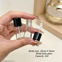 1 5 20 Pcs 4ml Glass Refillable Foundation Bottles Set With Storage Box & Mini Spatula Portable Travel Essential Leak Proof Empty Container For Liquid Makeup Cosmetic Tool - Clear - View 4