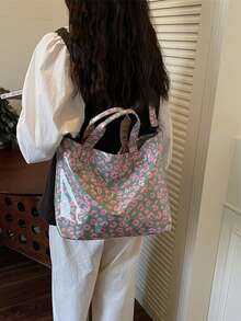 Large Capacity Travel Beach Bag, Handbag, High-Quality Commuter Portable Tote Shoulder Bag - Multicolor - View 8
