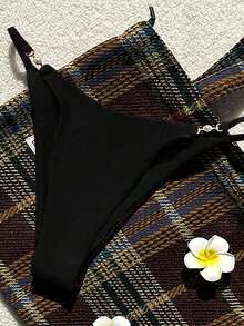 Traje de baño de primavera/verano 2026 de ambiente magnífico para aguas termales, bikini sexy de mujer con atar al cuello, ropa de playa y resort - Multicolor 4 - Ver 6