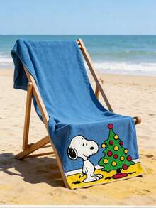 Khăn tắm biển Snoopy bán chạy nhất, chất liệu sợi siêu mịn, khăn tắm biển hoạt hình cho trẻ em, khăn thấm hút tốt cho mùa hè bên bờ biển. - hình chữ nhật - Xem 8