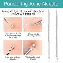 7pcs Black Head Removal Tool Kit, Suitable For Acne, Pore, Blackhead Cleaning - Multi-piece Set - View 7
