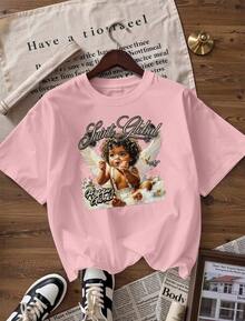 Grunge And Streetwear Style Short Sleeve T-Shirt, Fashionable Short Sleeve T-Shirt For Spring And Summer 2026, Made In Mexico, 180 Grams. Cartoon Print, Couple Design, Suitable For Indoor Or Outdoor Wear. Crew Neck, Unisex, Ideal For Office And Leisure. One-Pack. - PK-P631577SLNDXZGY507 - 查看 4