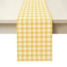 1pc Table Runner, Bohemian Minimalist Pink Plaid Pattern, Polyester Rectangular Table Runner, Single-Sided Print, Suitable For Home Kitchen Dining Room Indoor And Outdoor Decoration, Perfect For Holiday Gatherings And Celebrations - Multicolor - View 5