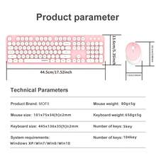 MOFII Sweet 2.4G Wireless Keyboard & Mouse Combo Plug And Play 10M Transmission Silent 104 Keys Multimedia Shortcuts 3 Speed DPI Mouse Compatible Windows Android For Office Home Use Batteries Not Included - View 13