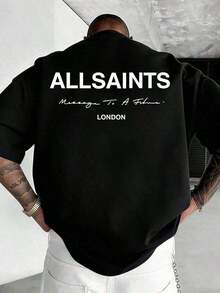 Smart Casual.1pac.100%Cotton.Magliette Da Uomo.Round Neck - Black - View 3