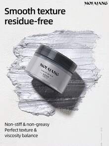 MOFAJANG 120g Colorful Hair Wax, 3s Quick Styling, 72h Strong Hold, Natural Matte Texture, Gentle Formula No Damage, Non-Sticky No Residue, Add Volume And Texture, Easy To Use And Reshape, Lightweight Texture All Day No Collapse - GRANNY GRAY - View 4