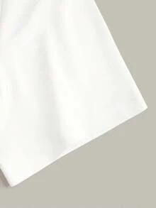 Camiseta de manga corta casual con estampado floral, versátil para el verano - Multicolor - Ver 4