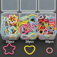 100pcs/Box DIY Handmade Hanging Accessories - Openable Rings, Closed Rings, Colorful Embossed Rings Including 20pcs Star Embossed Rings, 20pcs Heart Embossed Rings And 60pcs Jump Rings, Suitable For Handmade Bracelets, Keychains, Bag Charms, Embossed Ring Singles, Connector Ring Accessories - Embossed Wreath Set (100pcs) - View 7