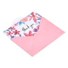 Basics Tarjetas de agradecimiento y sobres 48 unidades floral - Rosa - Ver 3