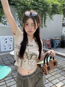 Women Tops - Apricot - View 3
