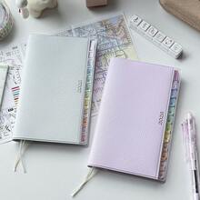 2026 Rainbow Index Leather Planner Notebook, High-Quality Monthly Weekly Planner, Work Notes Diary Journal - A6 - View 2