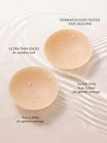 1 Pair Invisible Self-Adhesive Wear-Resistant Washable Nipple Covers, Suitable For Swimwear, Clothing, Tank Tops, Beach, Water Park, Swimming Pool, Daily Wear, Etc. Bath Essential, Invisible Coverage, Breathable Adhesion, Washable Material, Vacation Essential, Prevent Exposure - Silicone Pad - View 4