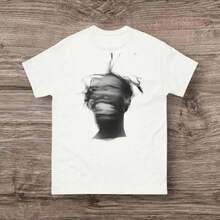 White T-Shirt With A Unique, Blurred, Artistic Print – A Bold Design That Expresses Personality And Inner Depth. Soft, Comfortable Fabric That's Easy To Style And Catches The Eye At First Glance. Penny T-Shirts PL4J - 白色 - 查看 3