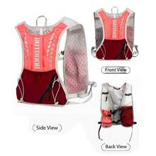 Unisex Outdoor Travel Lightweight Backpack, Hiking Trail Marathon Hydration Pack - Multicolor - View 2