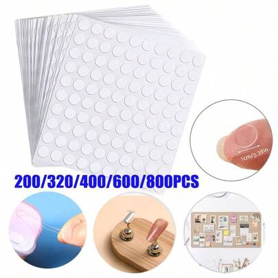 200/400/800 نقطة لاصقة شفافة الجوانب، نقاط لاصقة شفافة قابلة للإزالة، نقاط لاصقة للملصقات، الأشغال اليدوية للبالونات، الورق، الزجاج نقاط لاصقة ذاتية اللصق