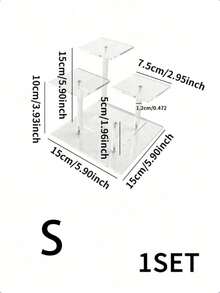 1pc Acrylic Material Home Display Transparent Multi-Layer Stepped Shelf, Figure Anime Car Model Display Rack, Perfume Storage Display Rack, Makeup 4-Grid Transparent Acrylic Figure Shelf, Multi-Layer Square Cosmetics Perfume Doll Antique Display, Jewelry Display - 1PC - View 7