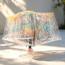 1pc Fully Automatic PVC Cat Paw Line Pattern Transparent Umbrella, Windproof And Rainproof, Reinforced Frame, Suitable For 2 People, Essential For Life, Mother's Day Gift, Travel Photography, Gift - Transparent Umbrella Series - View 16