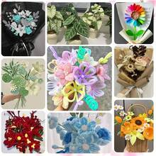 624件套毛根花艺套装，DIY毛根花茎制作套装，9种颜色，包含花艺铁丝、花蕊、丝带、教程和胶带，可用于制作手工花束，母亲节和毕业季成人手工礼物 - 多色 - 查看 11