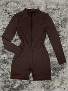 Mono casual y sexy con cremallera para mujer, adecuado para verano e invierno, de moda, conjunto para hermana, regalo para hermana, regalo familiar, de moda, regalo para vacaciones - Multicolor 3 - Ver 3