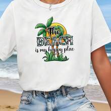 Printed T-Shirt For Men And Women - 白色 - 查看 1