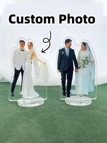 1/2/4pcs Customized Portrait Acrylic Plaque, Personalized Photo To Cartoon Digital Art, Personalized Acrylic Souvenir, Valentine's Day Anniversary Wedding Anniversary Gift, Ideal Personalized Photo Stand Decor For Boyfriend, Girlfriend, Lover, Husband, Wife - Perfect For Anniversary, Wedding, Valentine's Day, Special Occasions, Christmas, Halloween, Wedding Anniversary - Multicolor 3 - View 4