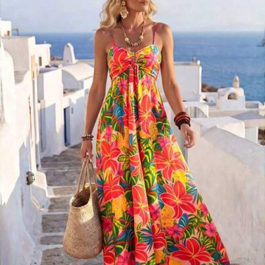 Women Long Dresses - 彩色 - 查看 1