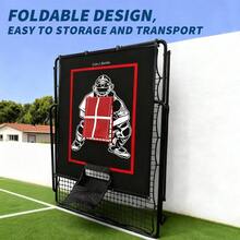 2-In-1 Baseball Pitching & Rebounder Net 61x47.6x40.6 In, Adjustable Pitchback With Strike Zone, Youth Practice - Black - View 6