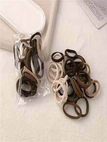 Bộ 100 chiếc dây chun buộc tóc màu đen cơ bản, rộng 4cm/1.57 inch, màu trơn, phù hợp cho bé gái mặc thường ngày, dùng để buộc tóc, giữ tóc đuôi ngựa, dây chun buộc tóc, dây chun giữ nếp tóc, dây buộc tóc co giãn. - Nhiều màu - Xem 3