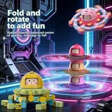 Flip Face Finger Spinner, Glow In The Dark Transformable Stress Relief Finger Spinner - Multicolor - View 2