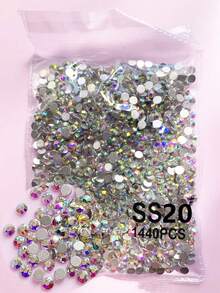 1包1440颗SS3-SS20透明平底水钻和仿水晶，DIY，美甲装饰，美甲配件，美甲产品，美甲装饰，美甲用品 - 彩色 - 查看 15
