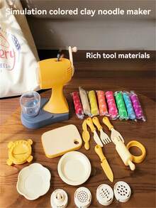 Kids Play Dough DIY Ice Cream & Noodle Maker Toy Set, Suitable For 3-12 Years Old Boys And Girls, Birthday Gift - Multicolor - View 6