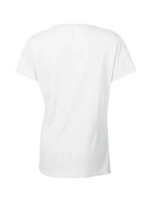 Camiseta Extra Grande para Mujer, Camiseta Cómoda y Elegante para Mujer, Top de Moda, Cuello Redondo, Adecuada para Todas las Temporadas - Blanco - Ver 2